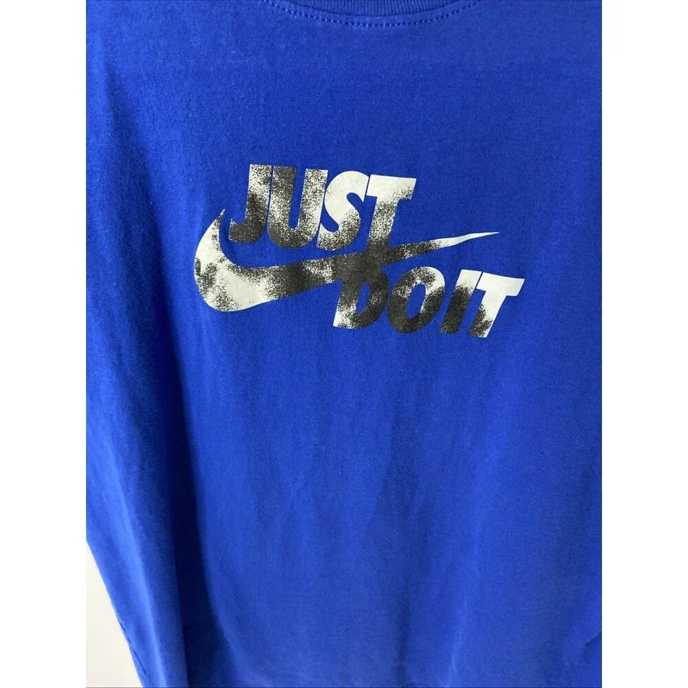 Nike Size XL Blue Legend Big Kids' Swoosh Crewneck T-Shirt School